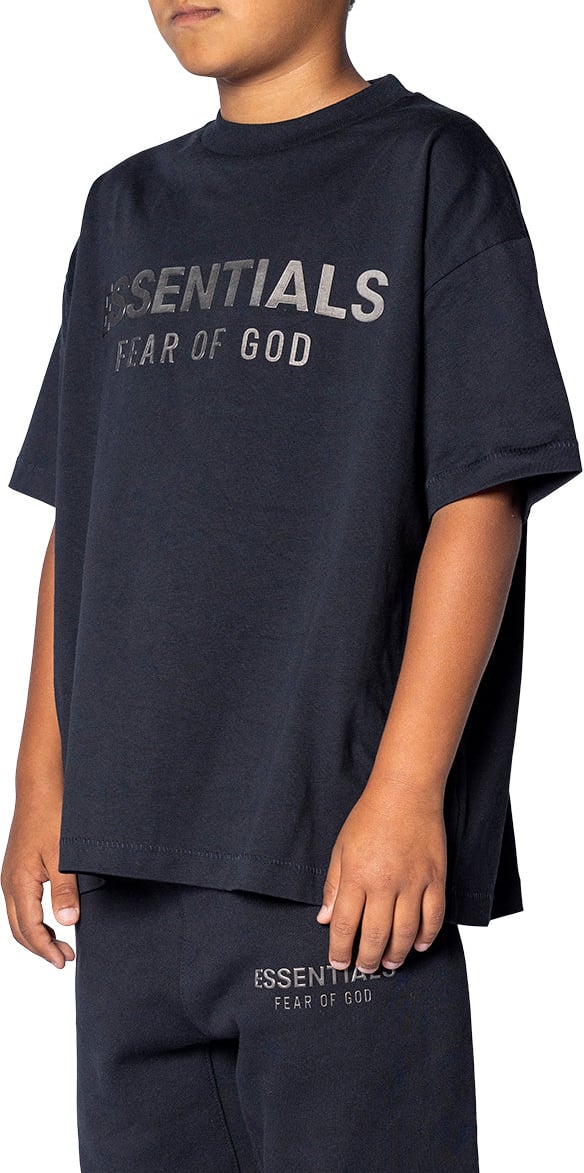 Fear of God KID'S CLASSIC CREWNECK TEE JET BLACK Zwart