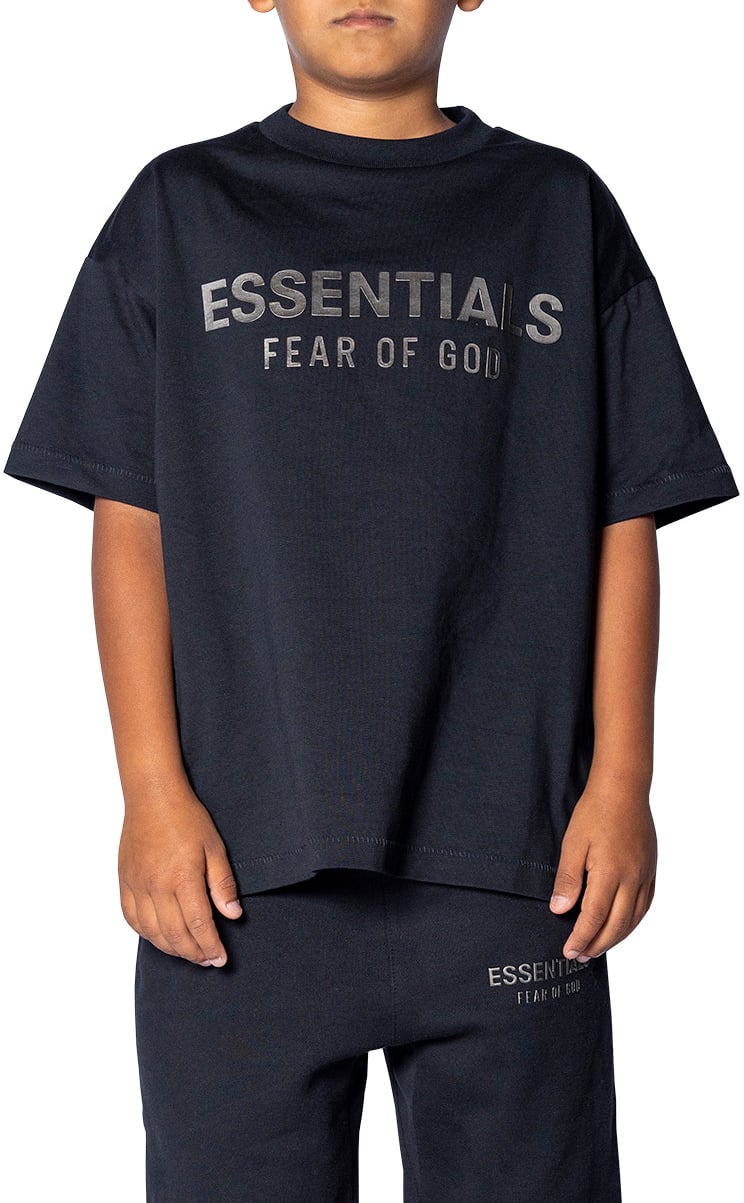 Fear of God KID'S CLASSIC CREWNECK TEE JET BLACK Zwart