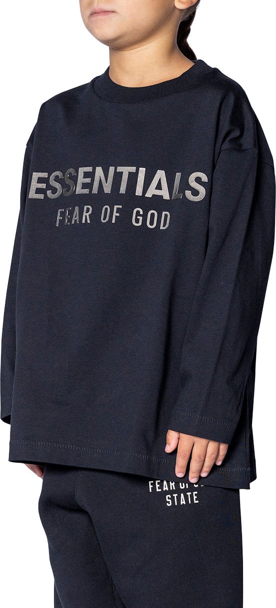 Fear of God KID'S CLASSIC LONG SLEEVE T-SHIRT JET BLACK Zwart