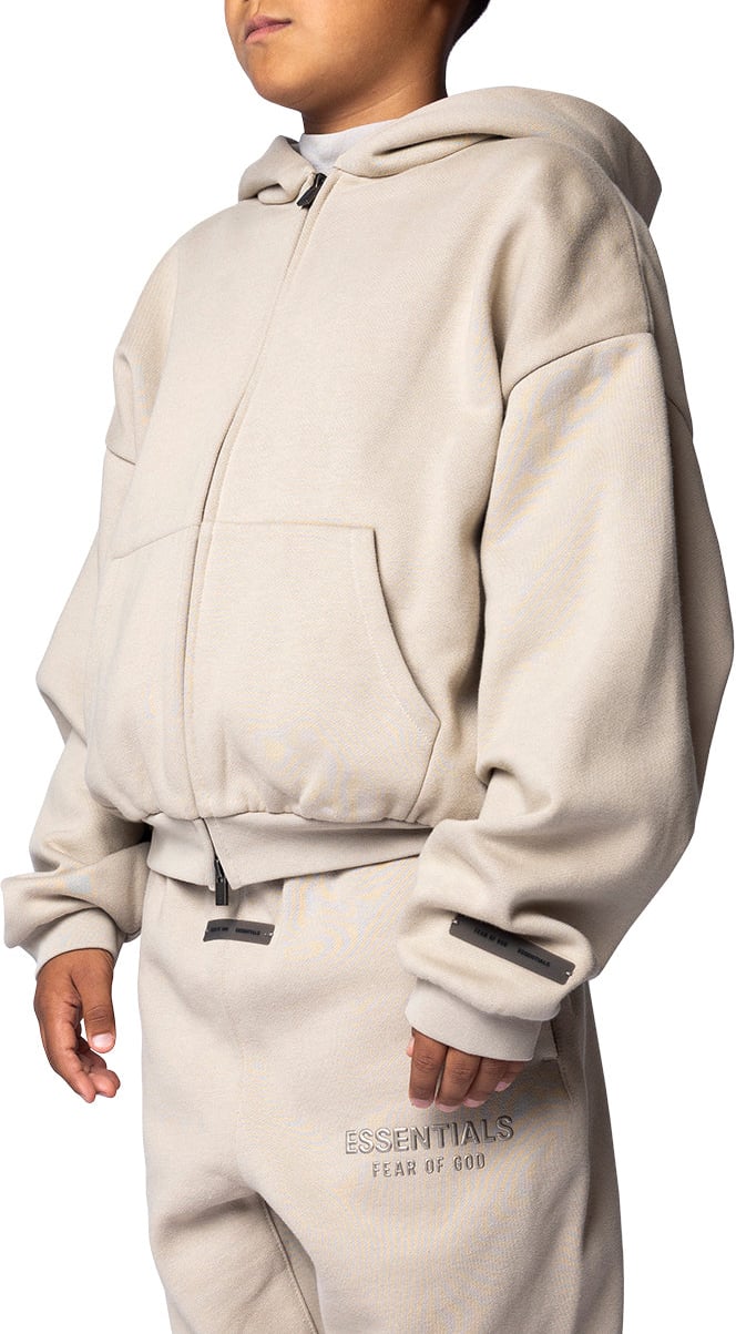 Fear of God KID'S FLEECE HOODIE ZIP-UP TIMBER Grijs