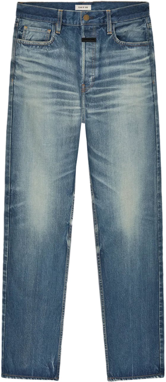 Fear of God STRAIGHT JEANS MID INDIGO Blauw