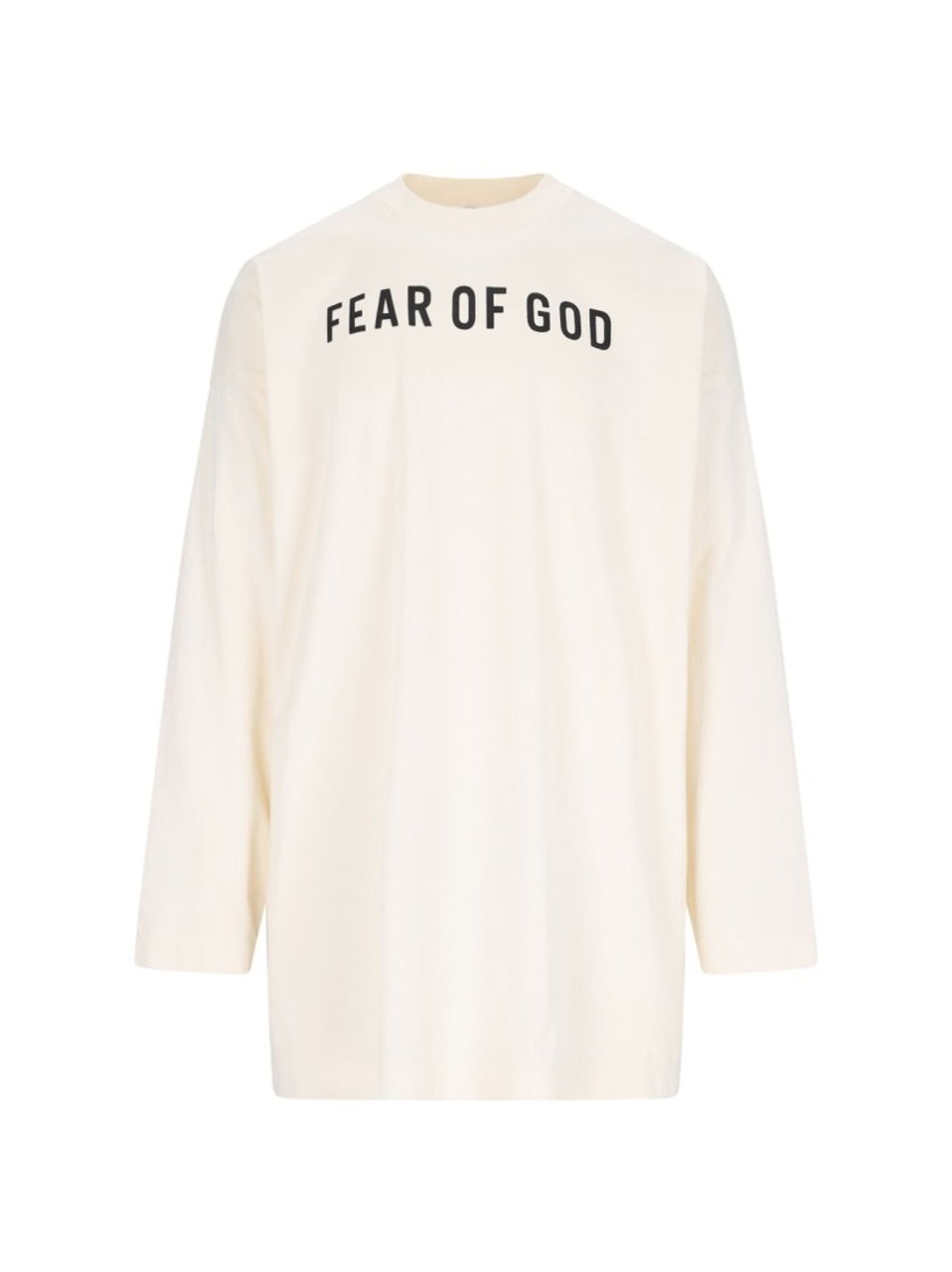 Fear of God Thunderbird Logo T-Shirt In Cream Cotton Neutraal