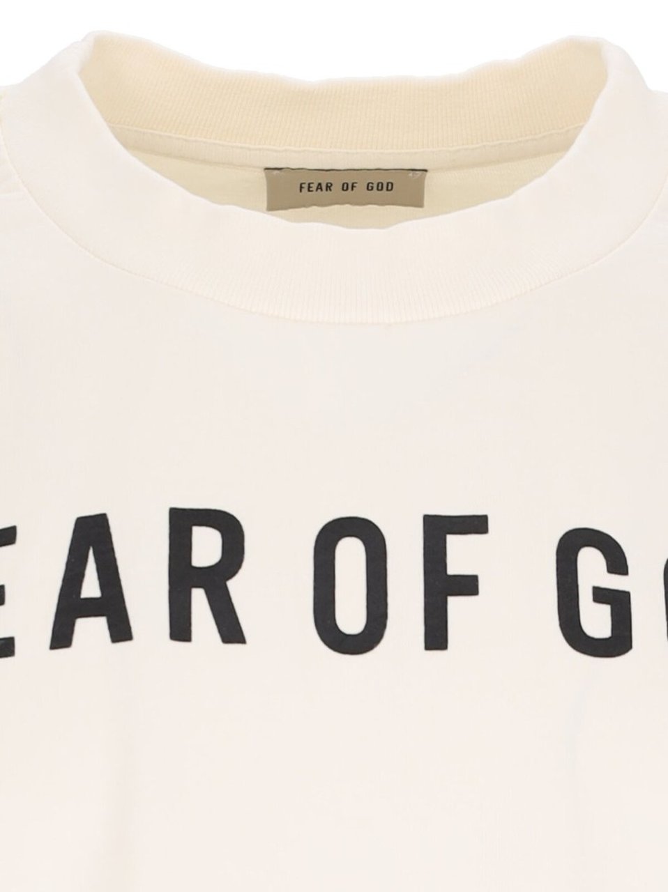 Fear of God Thunderbird Logo T-Shirt In Cream Cotton Neutraal