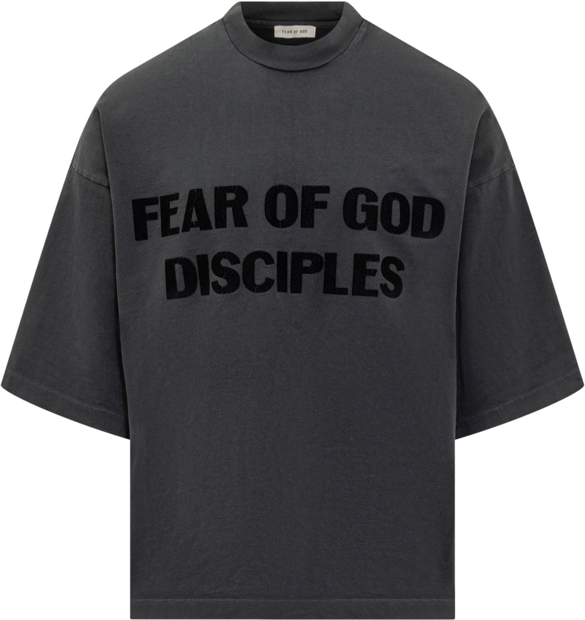 Fear of God T-Shirt Nera con Stampa Fear of God Zwart