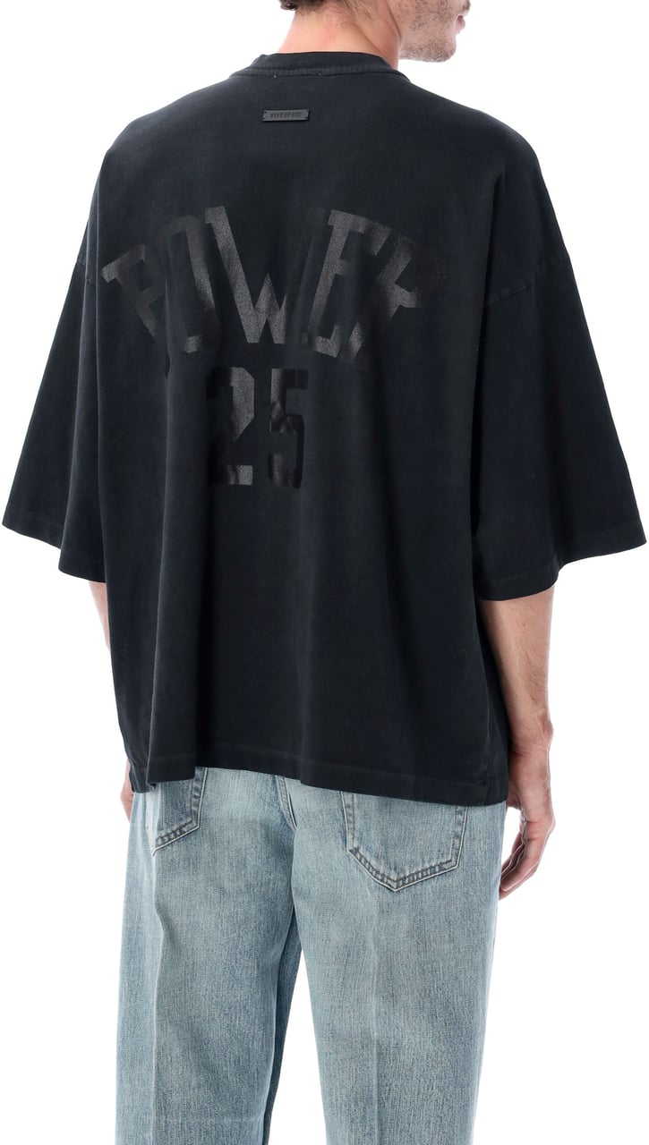 Fear of God Relaxed Power 25 Tee Nero Zwart