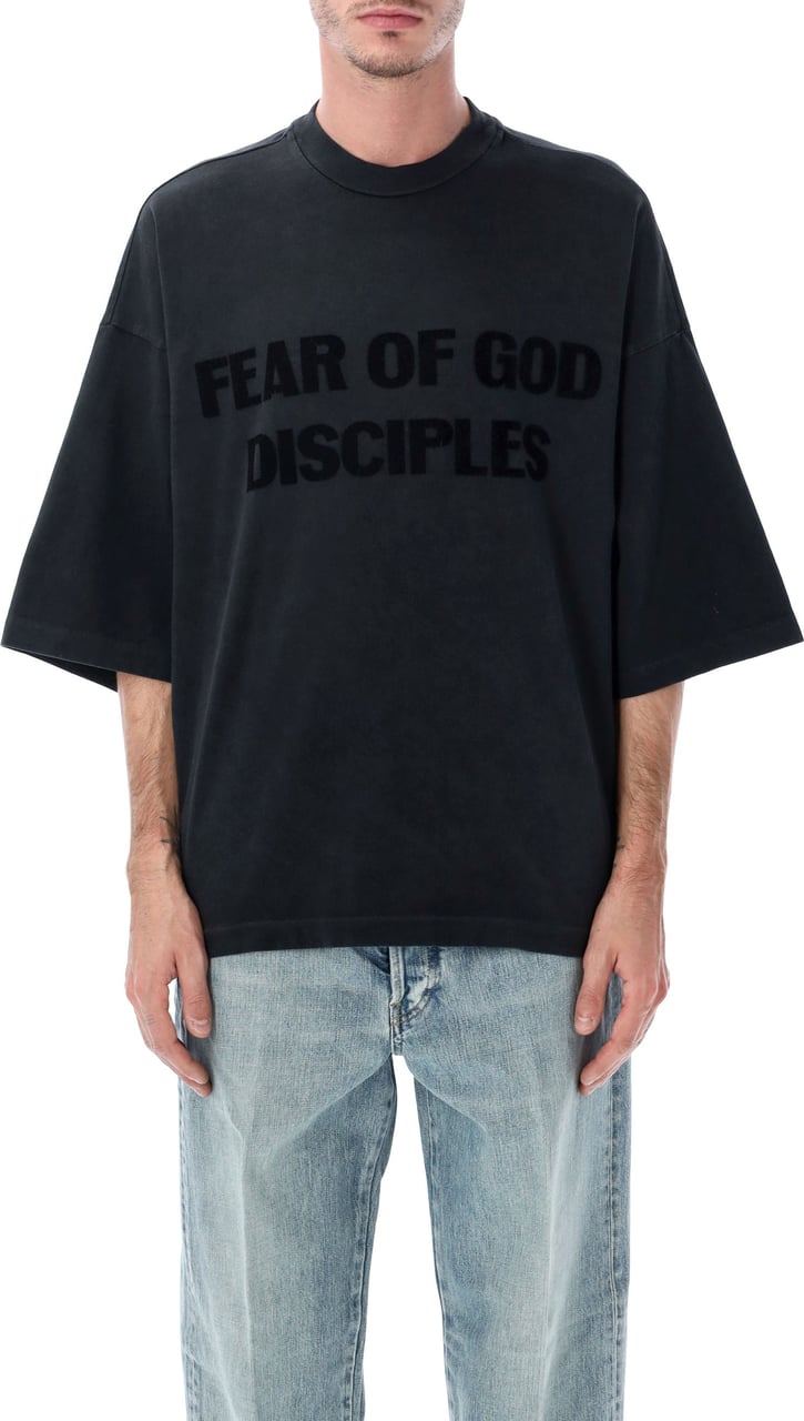 Fear of God Relaxed Power 25 Tee Nero Zwart