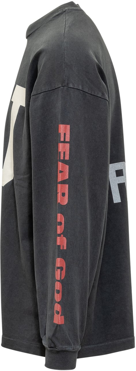 Fear of God Felpa Nera con Stampa Fear of God Zwart