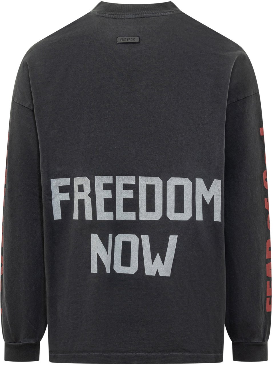 Fear of God Felpa Nera con Stampa Fear of God Zwart