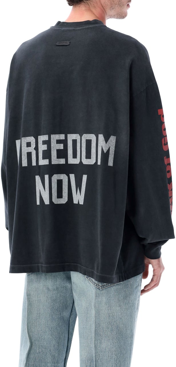 Fear of God Relaxed Ls Freedom Tee Nero Zwart