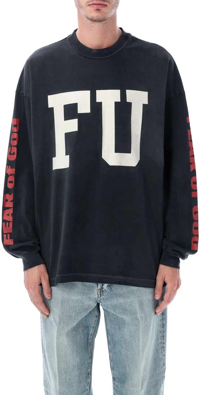 Fear of God Relaxed Ls Freedom Tee Nero Zwart