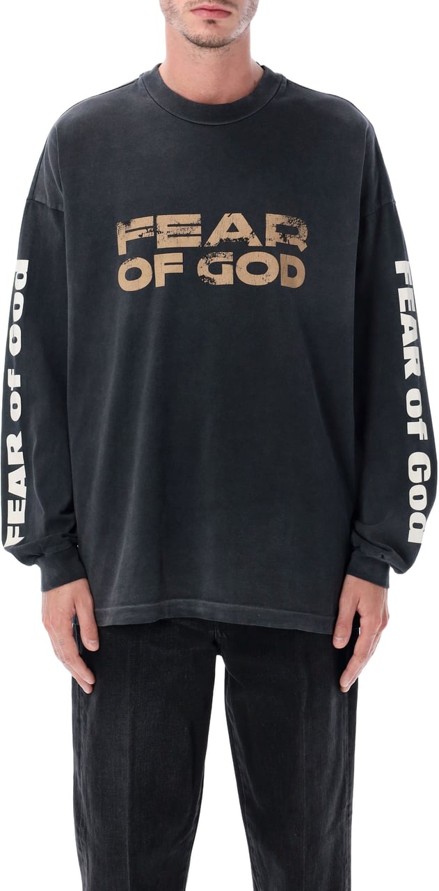 Fear of God Relaxed Ls Tee Nero Zwart
