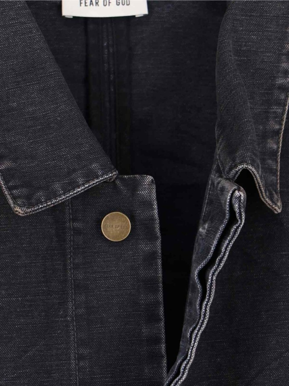 Fear of God "Utility" Jacket – Black Cotton Canvas Zwart