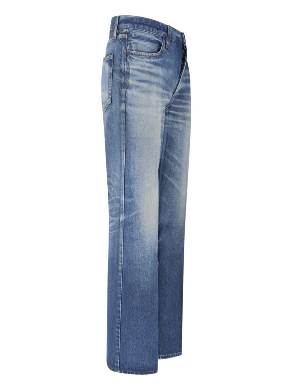 Fear of God Straight Logo Jeans – Blue Blauw