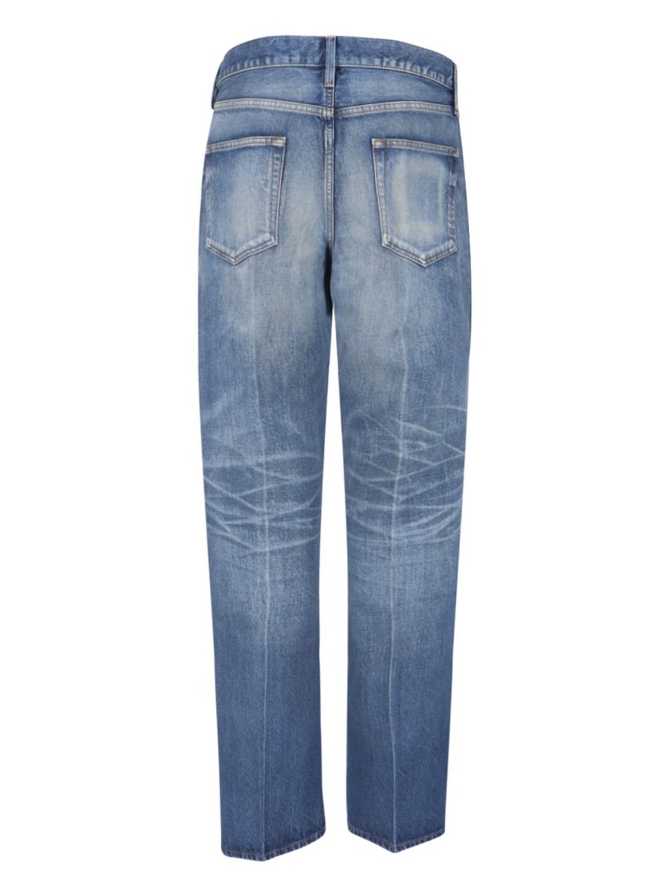 Fear of God Straight Logo Jeans – Blue Blauw