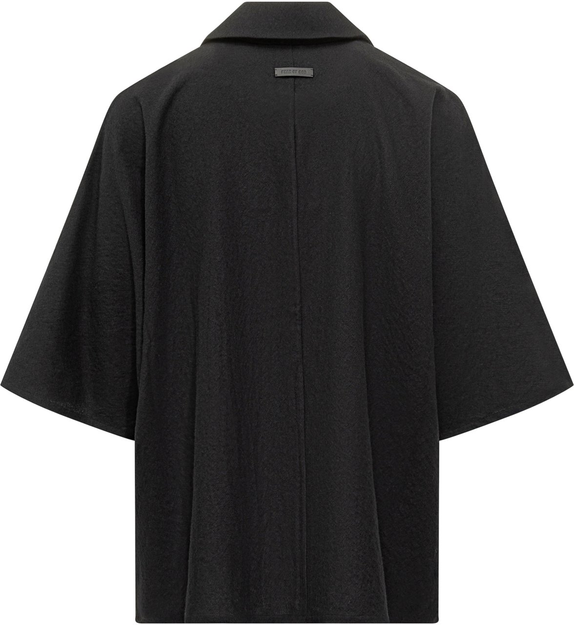 Fear of God Camicia Fear of God in Tessuto Nero a Maniche Corte Zwart