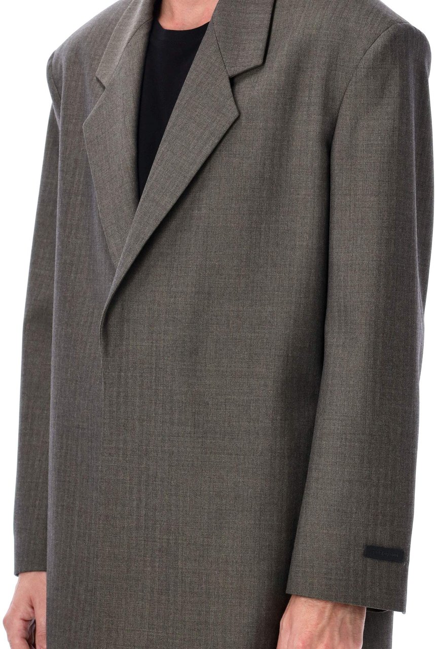 Fear of God Single Breast Blazer Iron Chevron Grijs