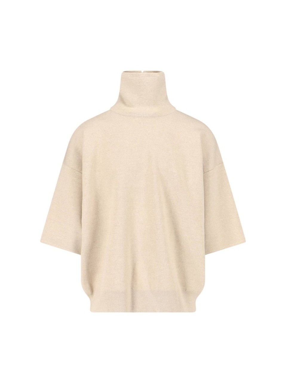 Fear of God Turtleneck Sweater In Beige Virgin Wool Dropped Shoulders Neutraal