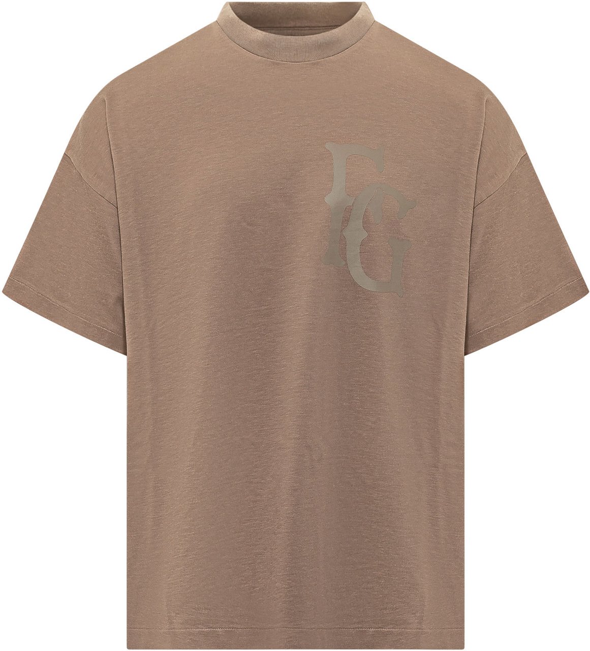 Fear of God T-shirt con Stampa Logo Taupe