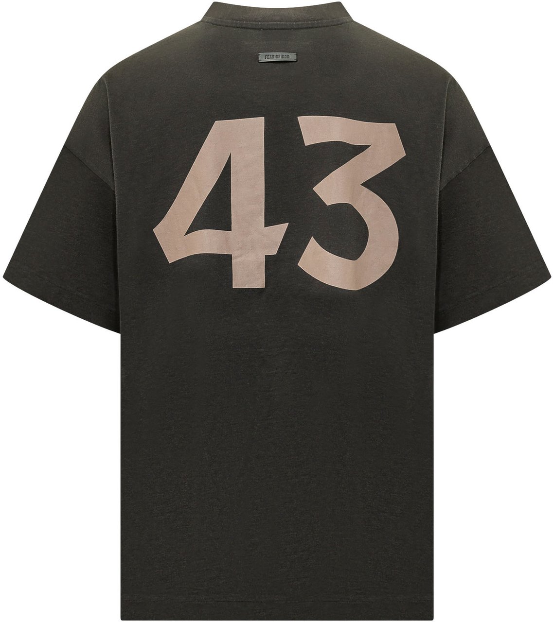 Fear of God T-shirt con Stampa Logo Frontale Donkergrijs