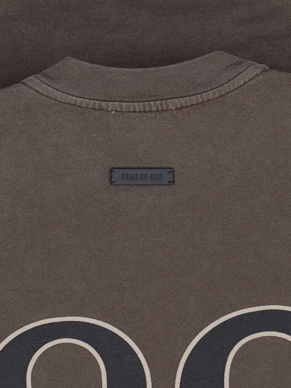 Fear of God Ribbed Neckline Long-Sleeve Cotton T-shirt Bruin