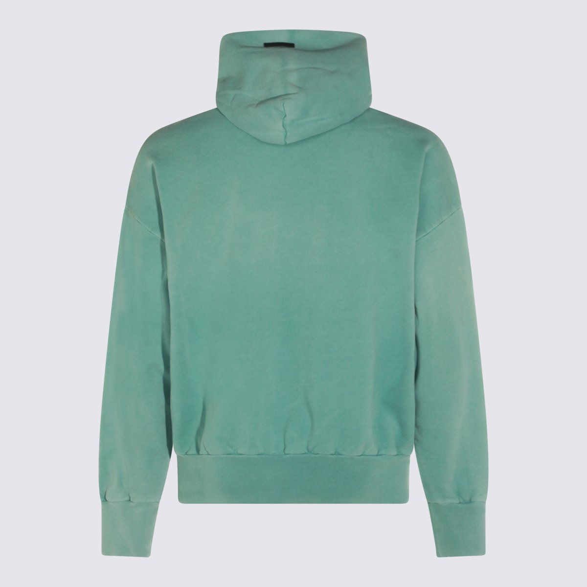 Fear of God Relaxed Fit Hoodie In Muted Green Fabric With Bold Logo Blauw