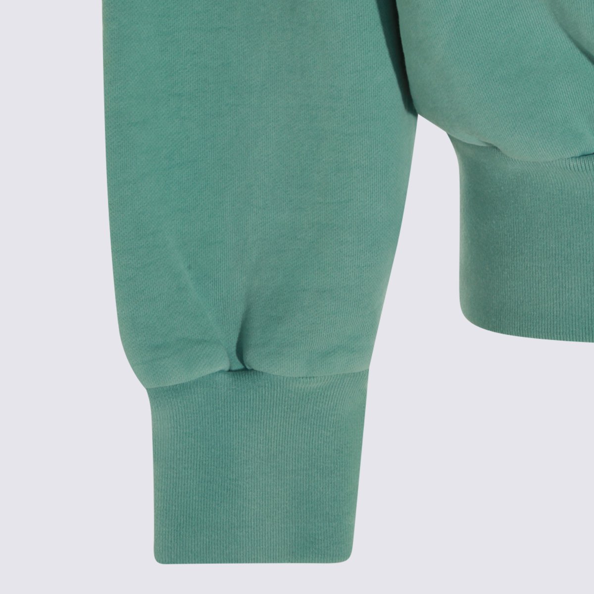 Fear of God Relaxed Fit Hoodie In Muted Green Fabric With Bold Logo Blauw