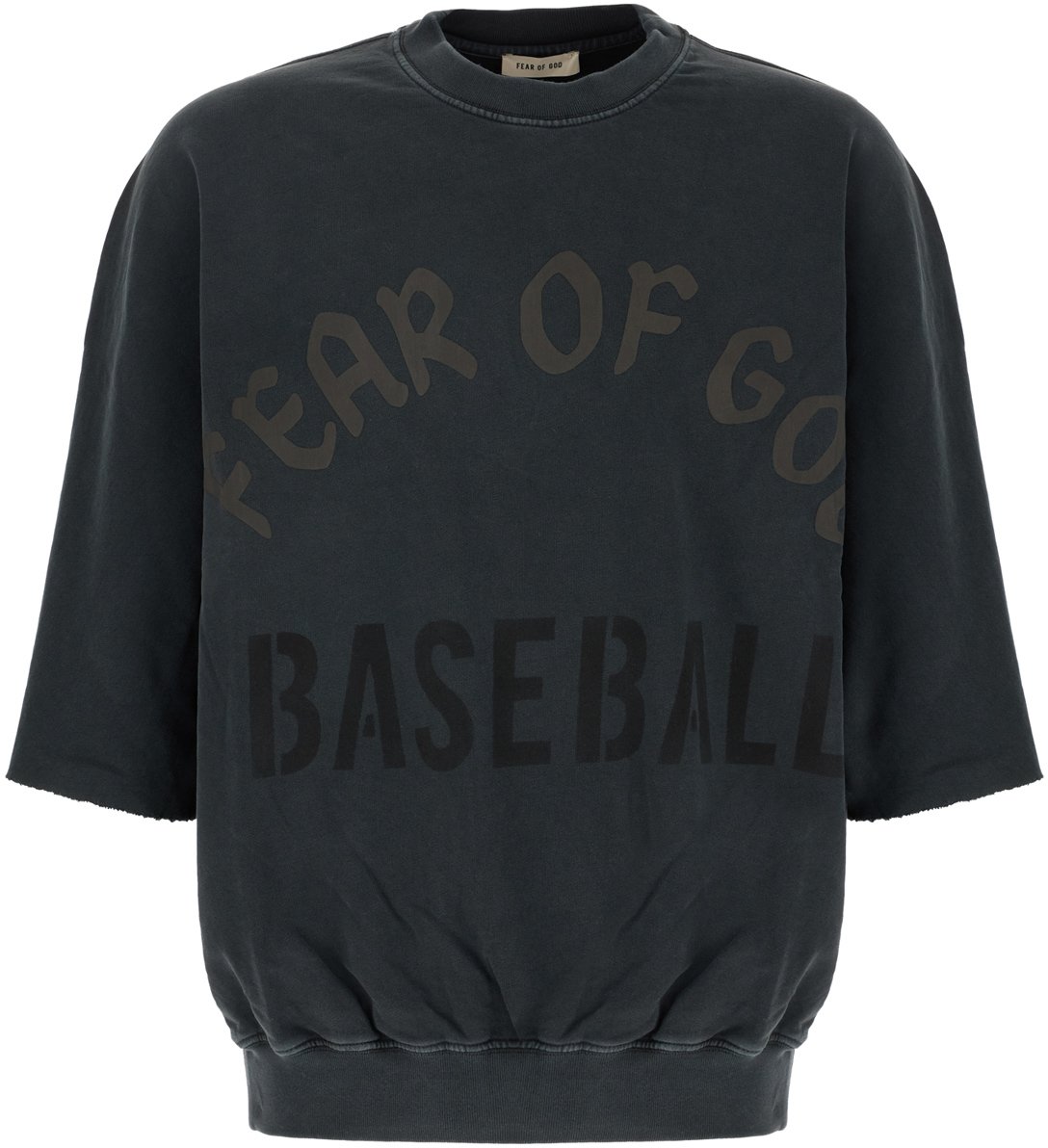 Fear Of God Charcoal cotton t-shirt Zwart