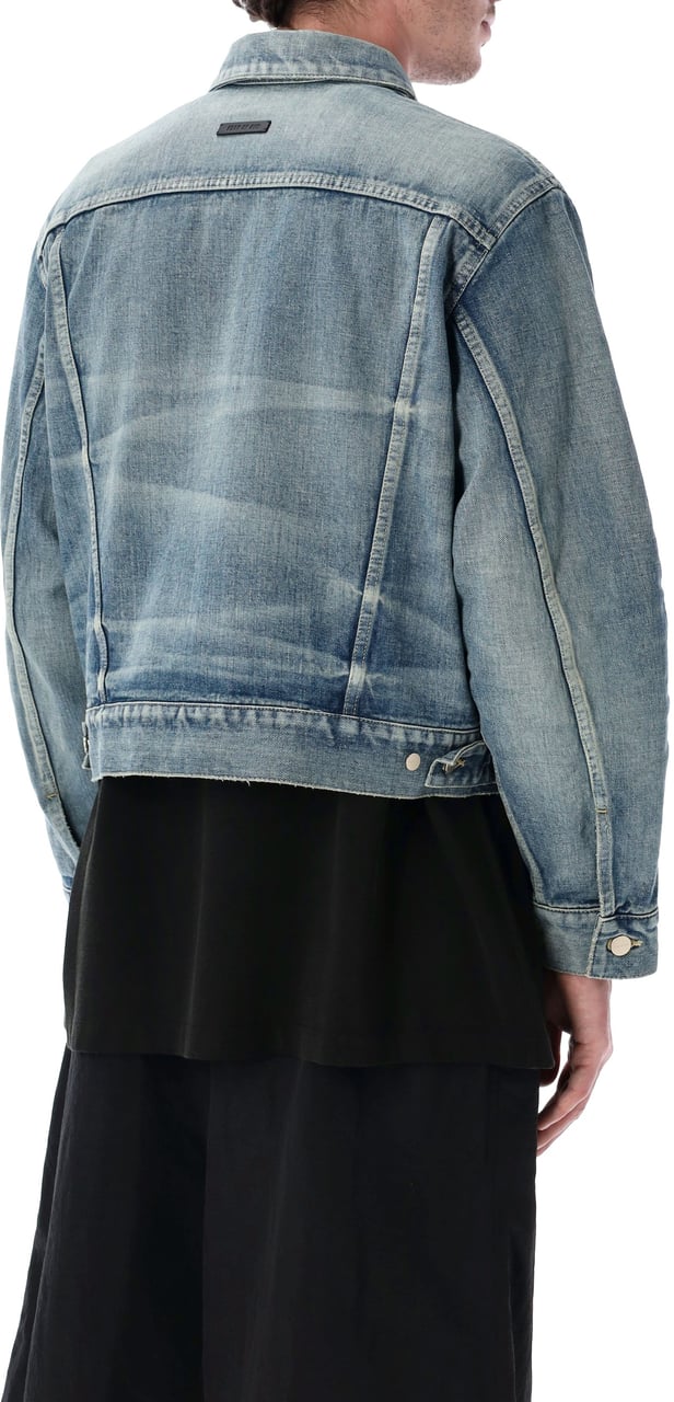 Fear of God Classic Trucker Jacket Vintage Indigo Blauw