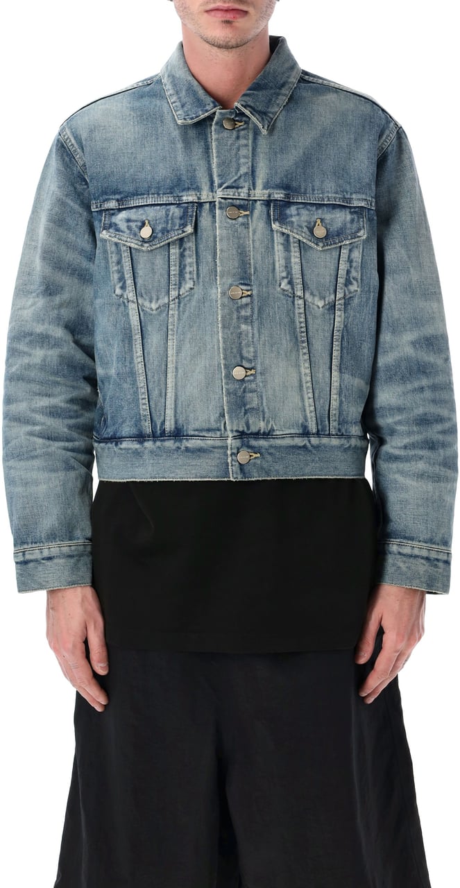 Fear of God Classic Trucker Jacket Vintage Indigo Blauw