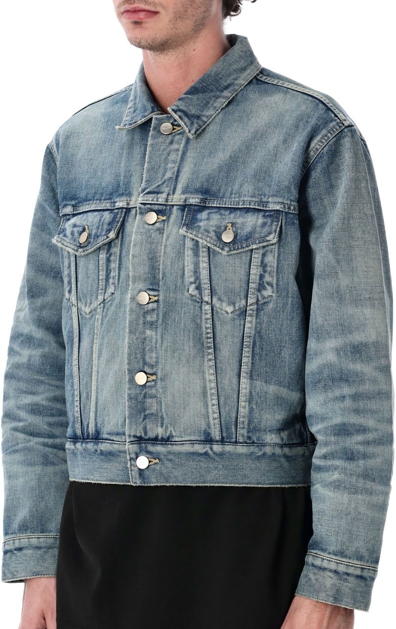 Fear of God Classic Trucker Jacket Vintage Indigo Blauw