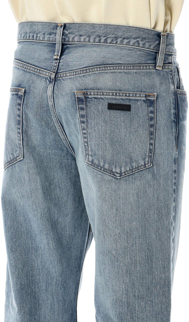 Fear of God Straight 5 Pocket Denim Medium Indigo Blauw