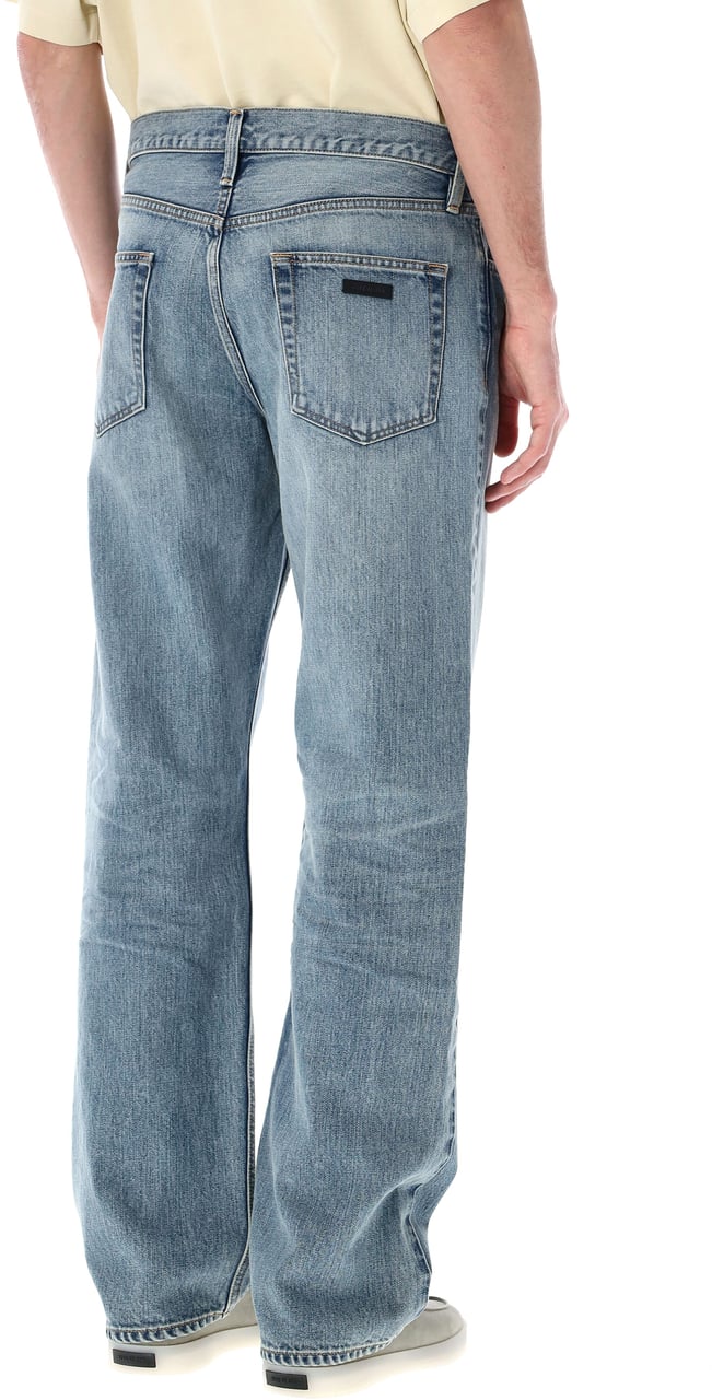 Fear of God Straight 5 Pocket Denim Medium Indigo Blauw