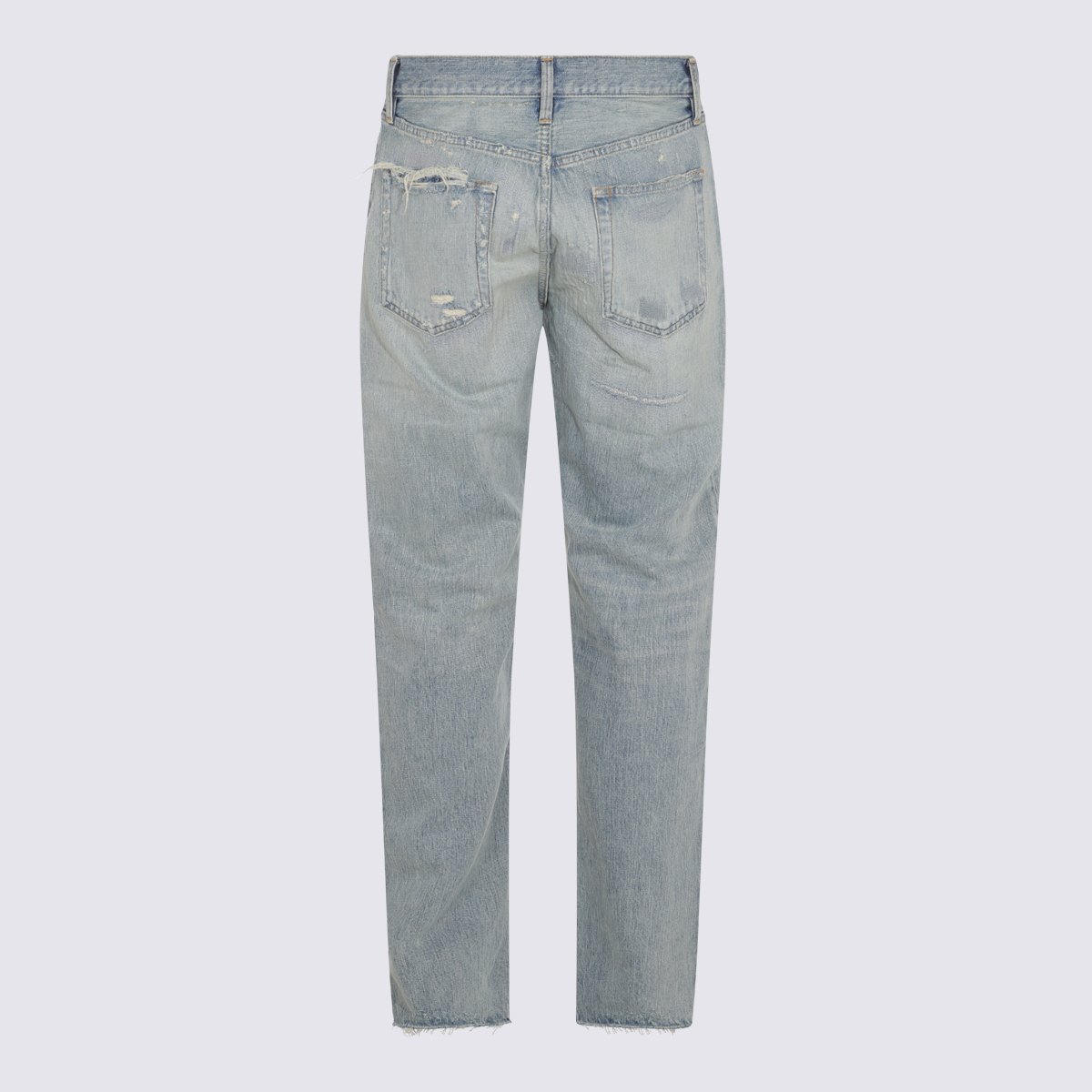 Fear of God Distressed Straight-Leg Denim Jeans With Vintage Wash Grijs