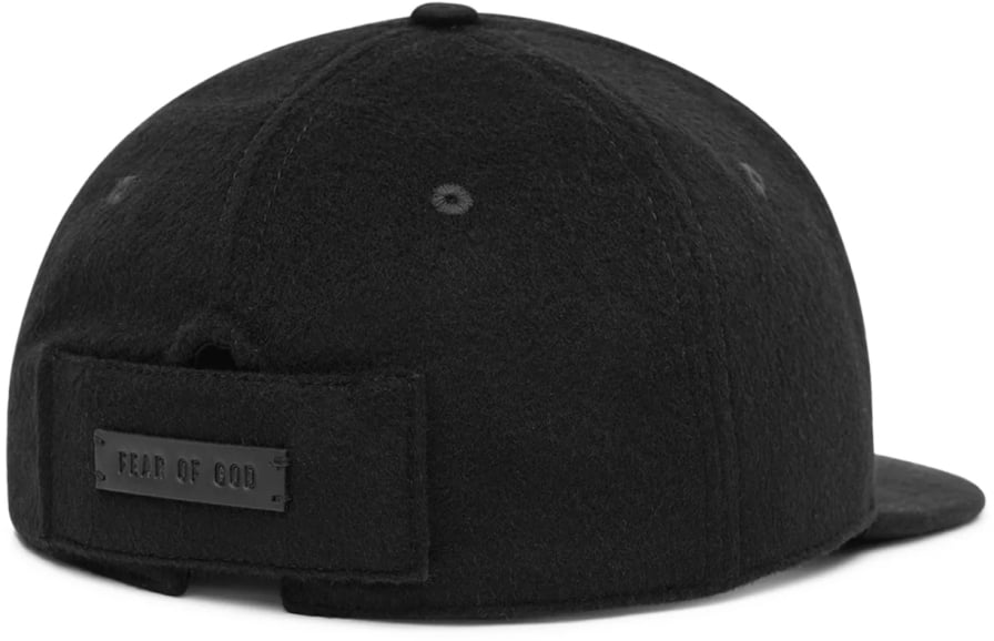Fear of God Logo Wool Baseball Cap Zwart