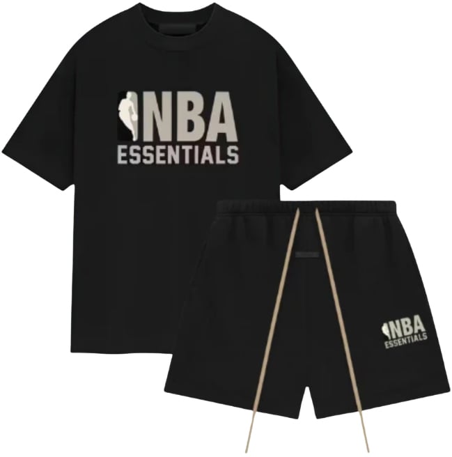 Fear of God Fear of God Essentials NBA Black Grey Summer Set Divers
