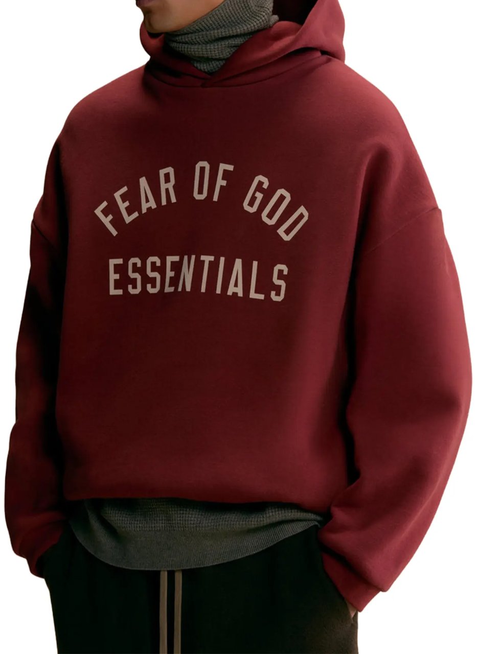 Fear of God Fear Of God Essentials FW24 Crimson Hoodie Divers