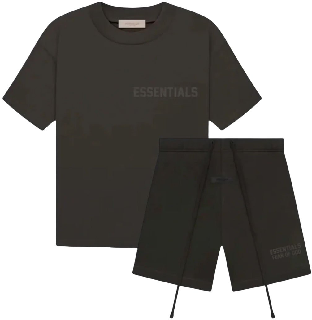 Fear of God Fear of God Essentials Off Black Summer Set Divers