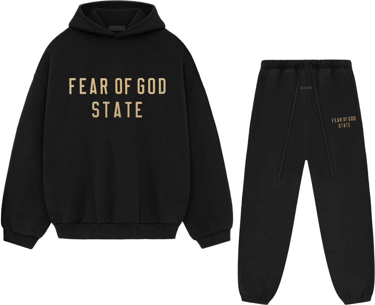 Fear of God FW24 Black Yellow State Full Set Zwart