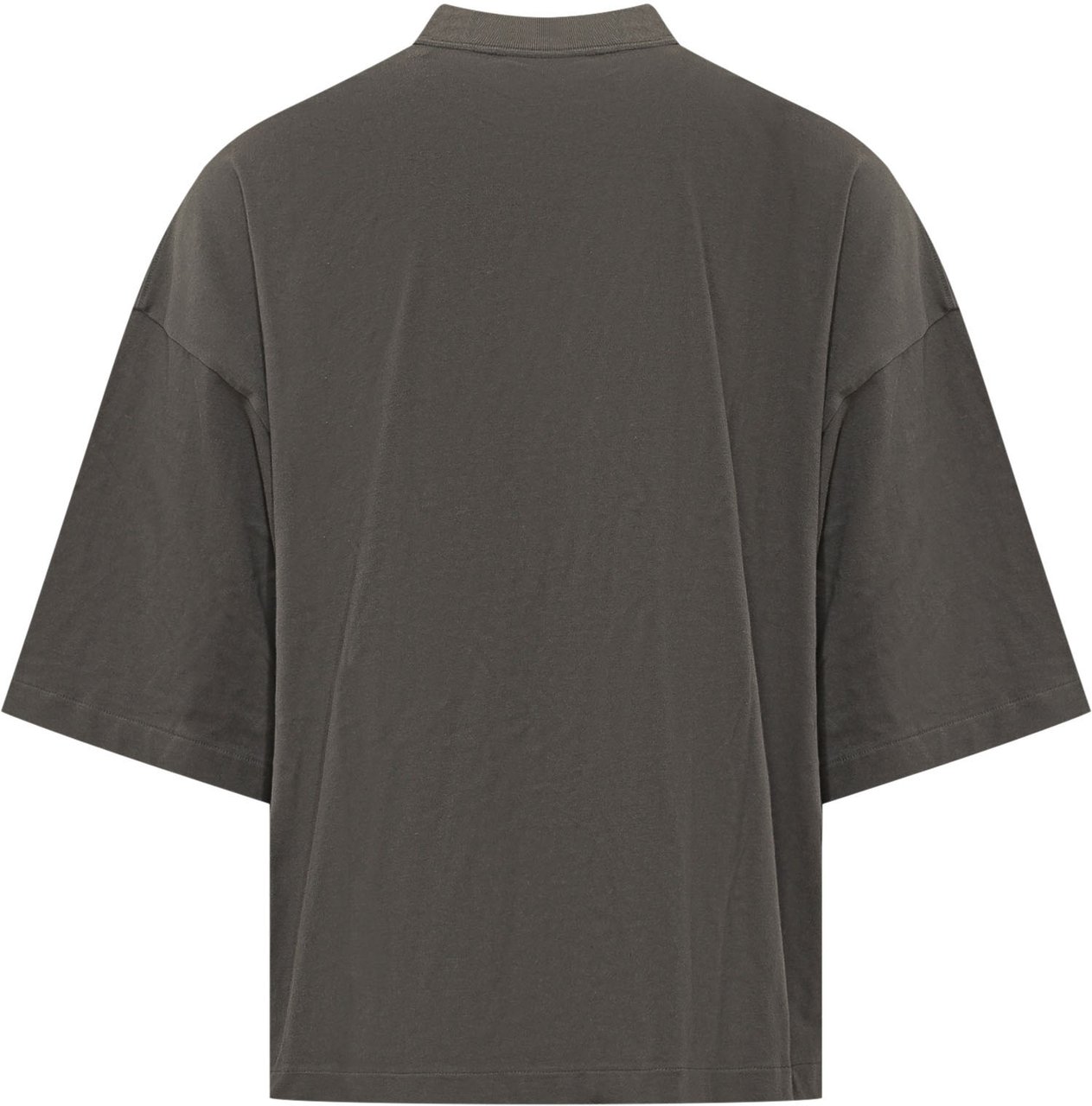 Fear of God T-shirt Oversize con Placca Logo Donkergrijs