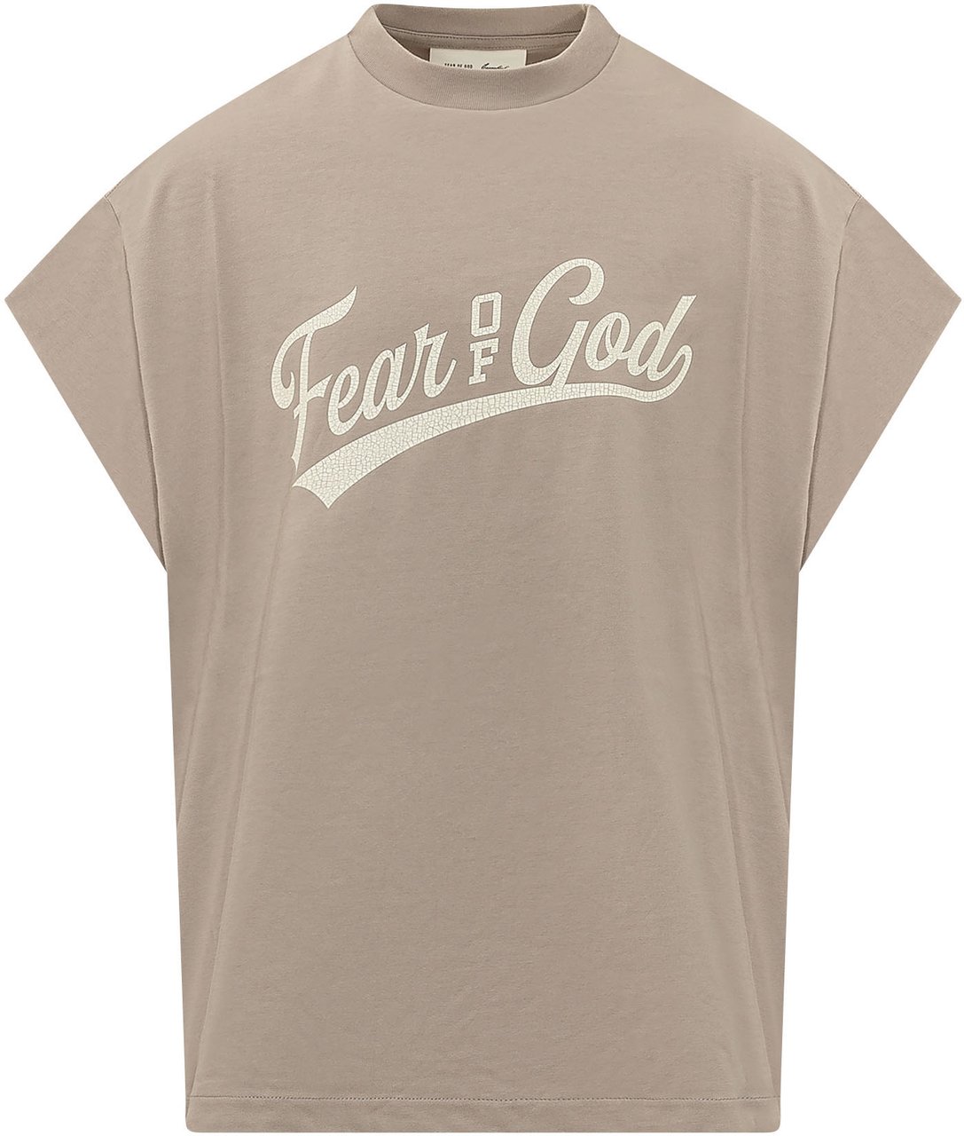 Fear of God T-shirt Senza Maniche con Stampa Taupe