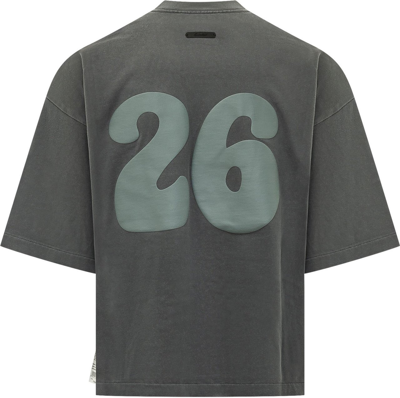 Fear of God T-shirt Oversize con Piccolo Logo Donkergrijs