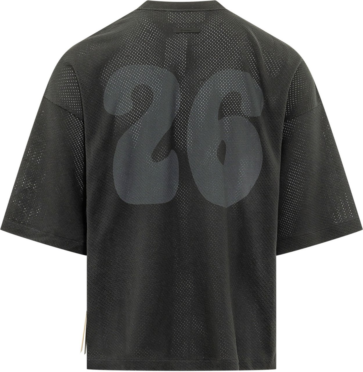 Fear of God T-shirt Traforata con Maxi Lettering Zwart
