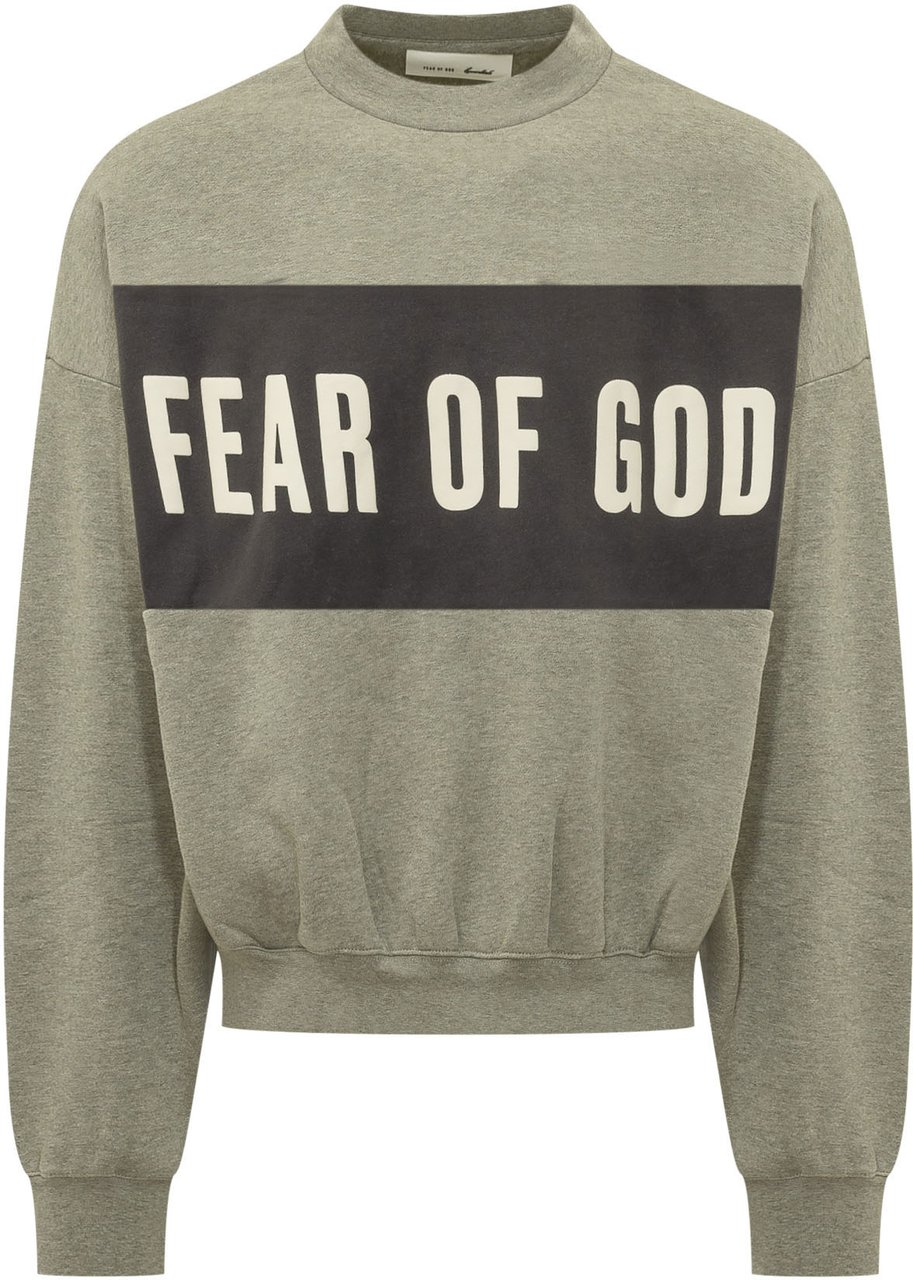 Fear of God Felpa Corta con Lettering Lichtgrijs