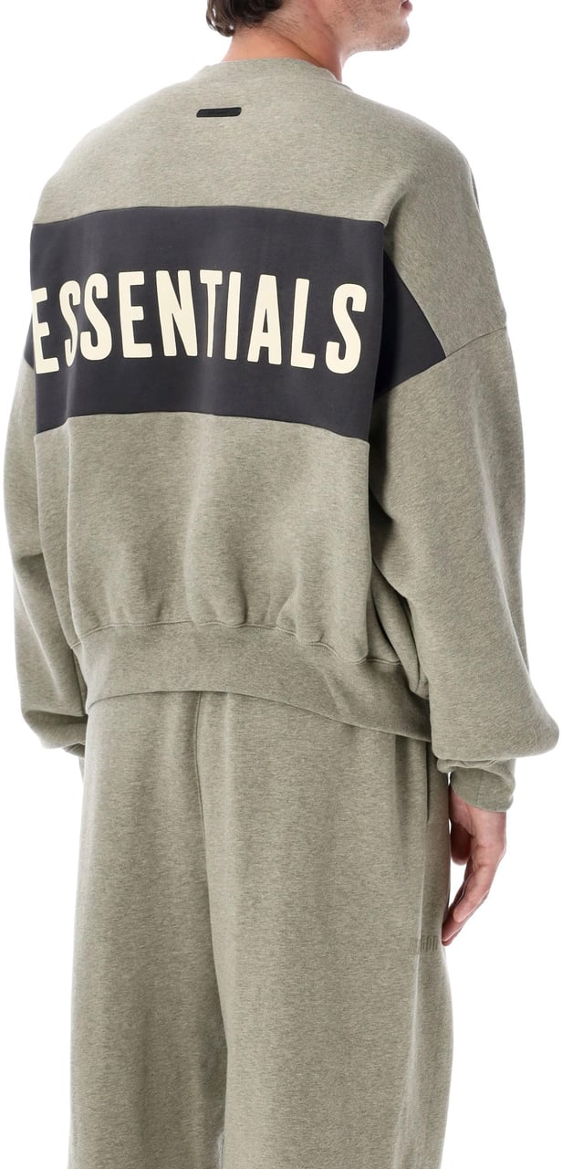 Fear of God Cropped Relaxed Panelled Sweatshirt Seal Heather Taupe