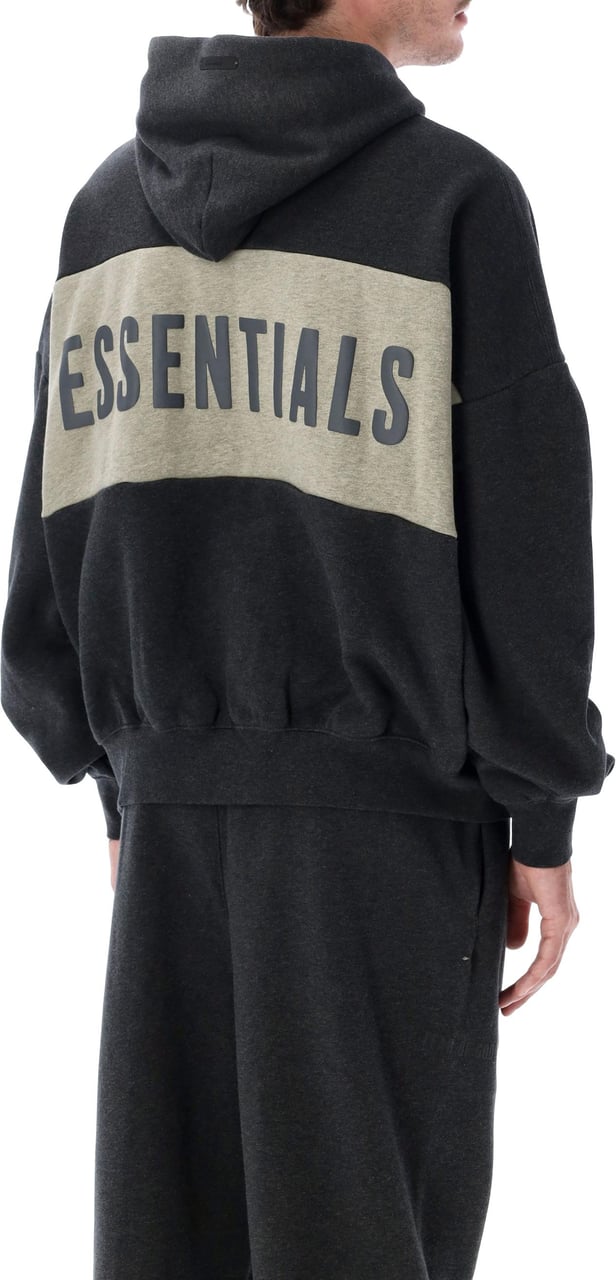 Fear of God Cropped Relaxed Panelled Hoodie Iron Grey Donkergrijs
