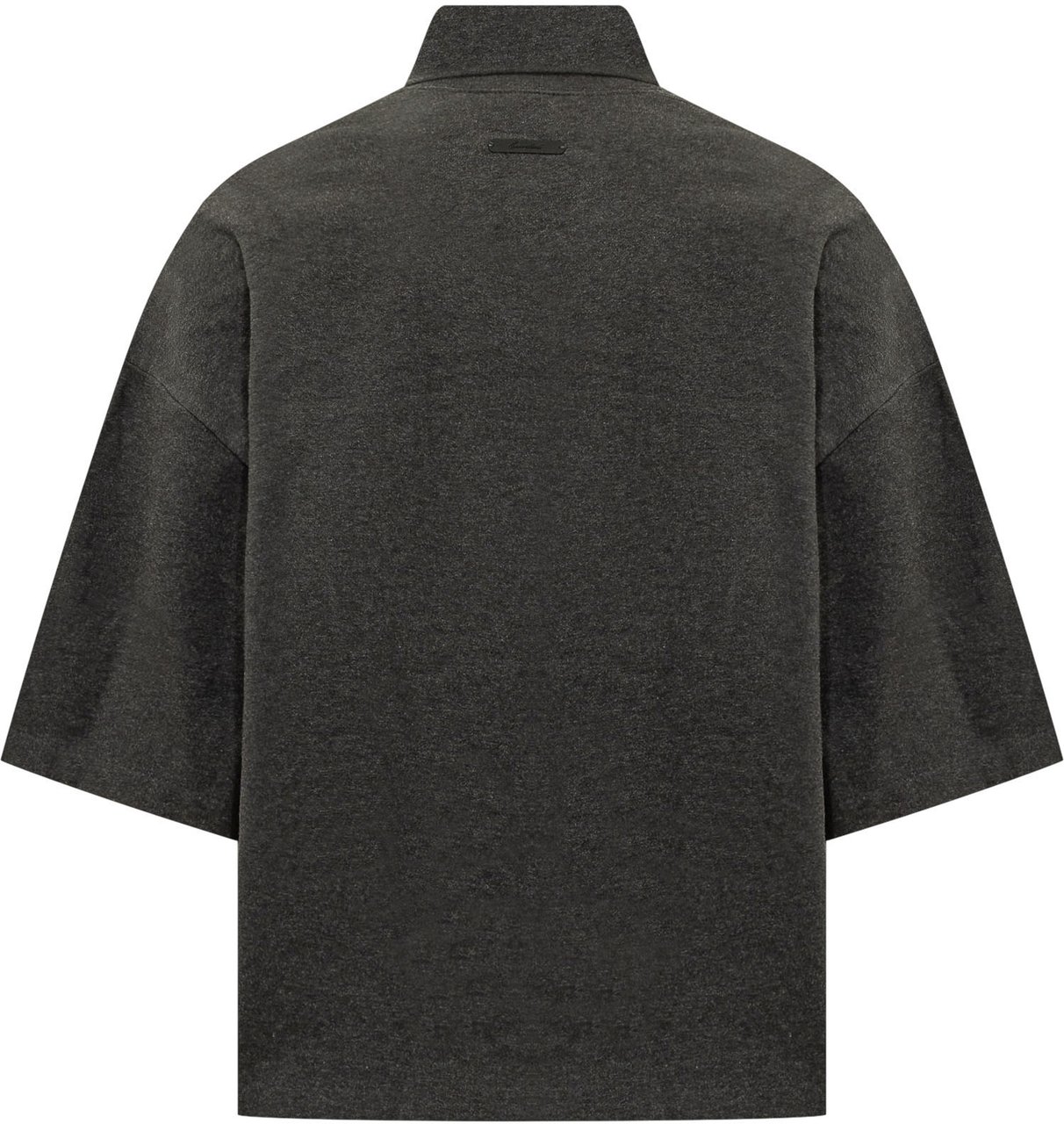 Fear of God Polo Corta con Pannello Grafico Donkergrijs