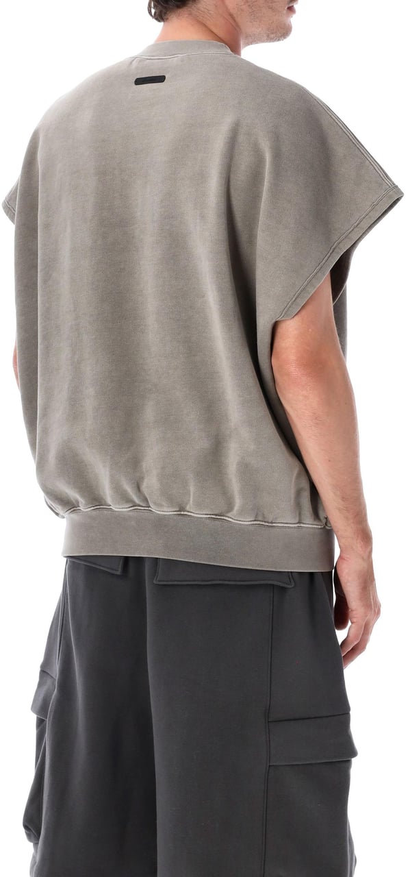 Fear of God Relaxed Fleece Cutoff Sweatshirt Washed Seal Taupe