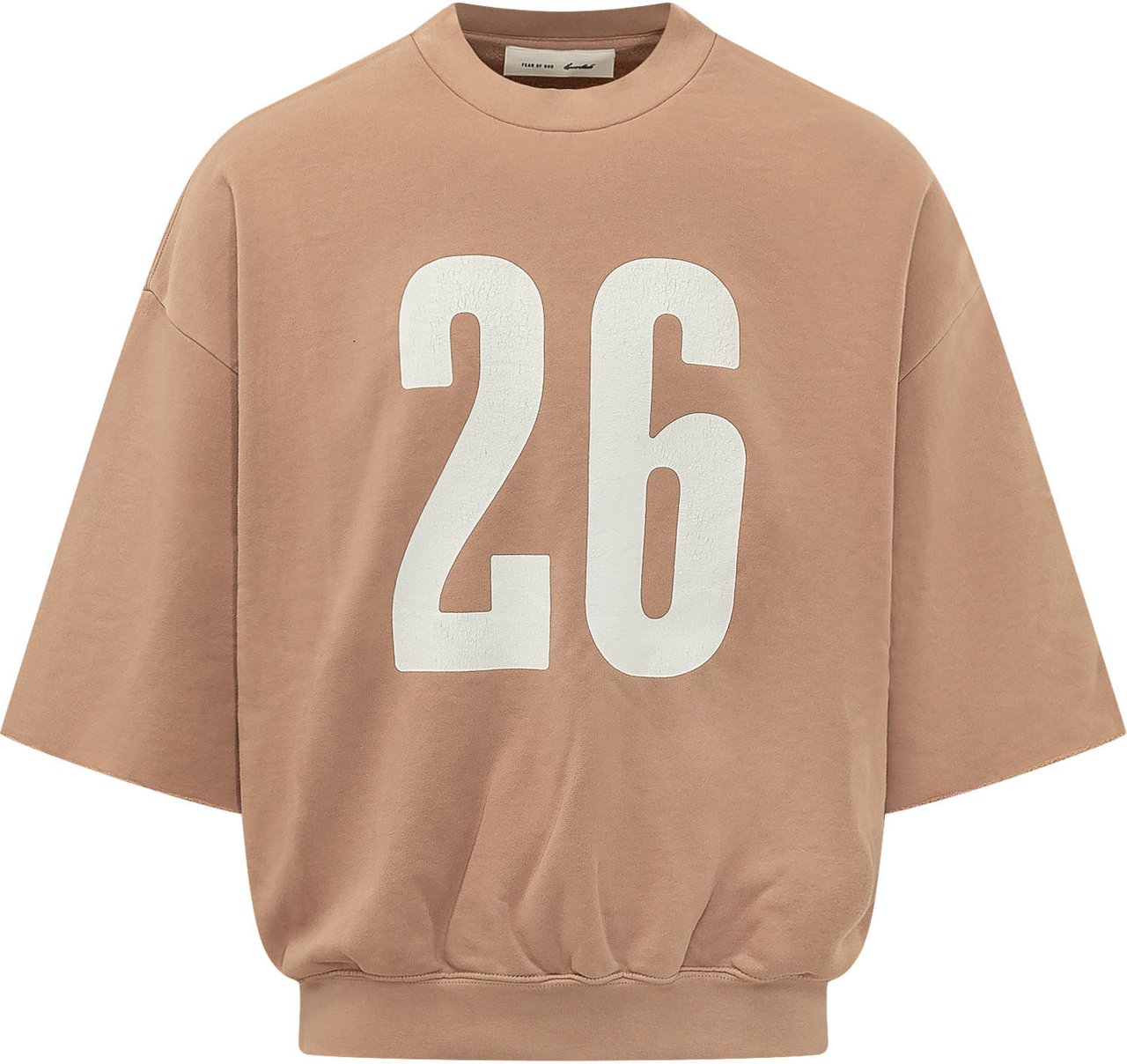 Fear of God Felpa Girocollo con Maxi Numero Beige