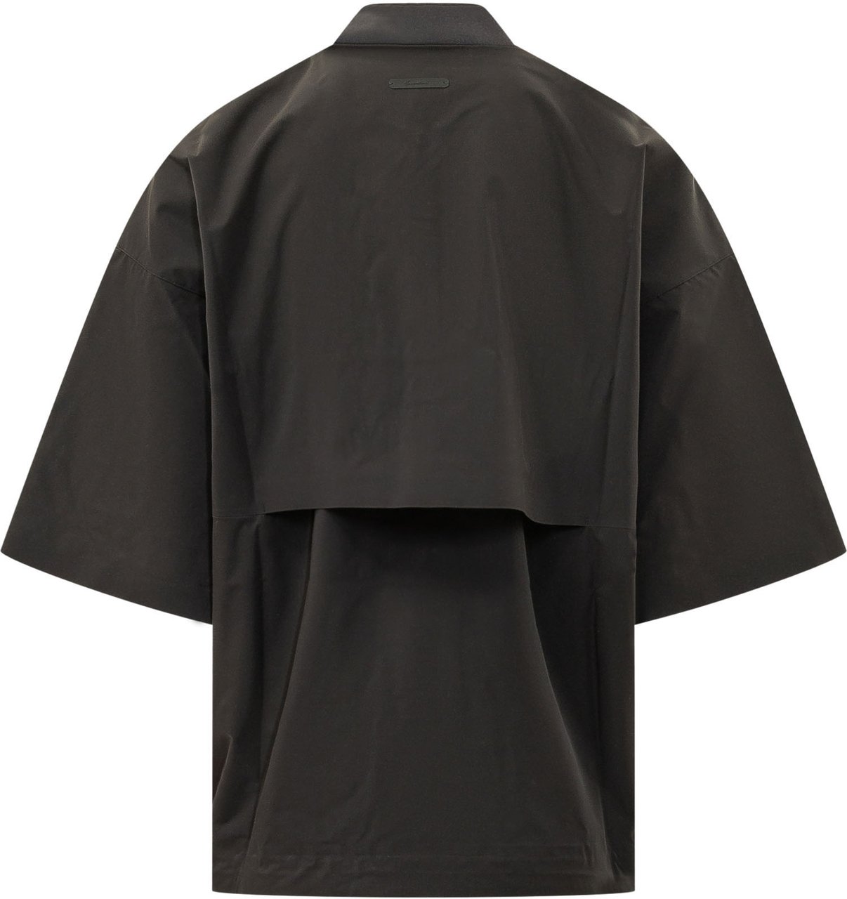 Fear of God Camicia Half Zip con Maniche Corte Donkergrijs
