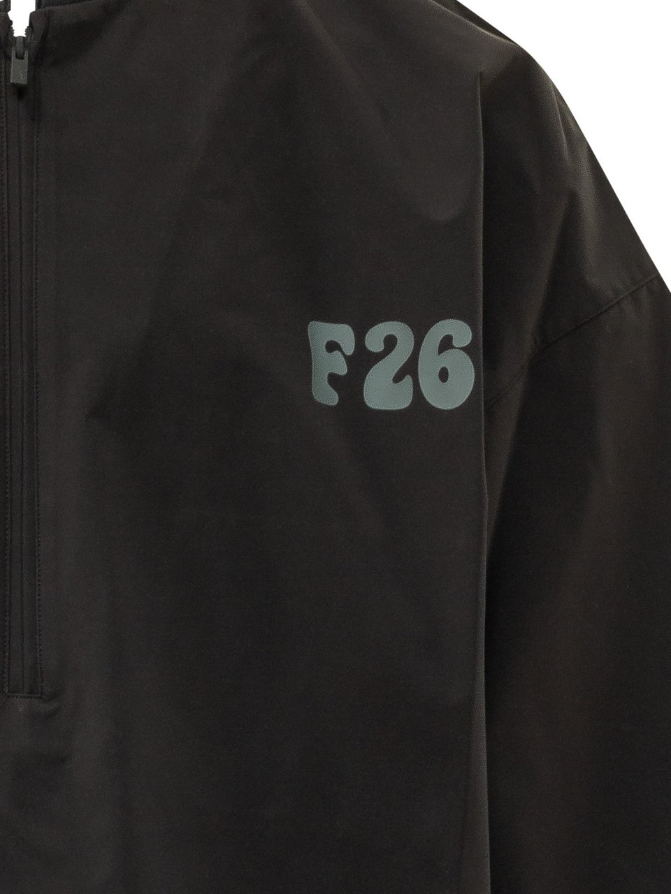 Fear of God Camicia Half Zip con Maniche Corte Donkergrijs